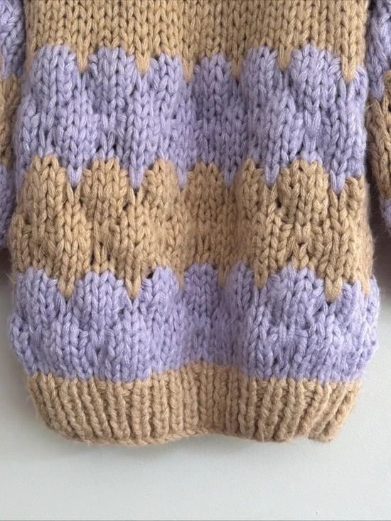 NWT Anthropologie X Free People M Cozy Clouds Chunky Open Knit Texture Cardigan - Picture 11 of 13